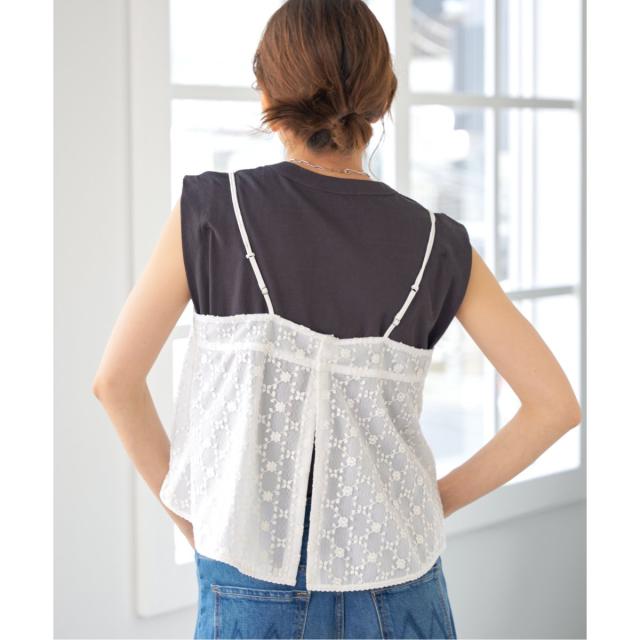 iena 刺繍レースキャミソール イエナ（IENA）/《一部店舗・WEB限定》レースキャミソールの通販