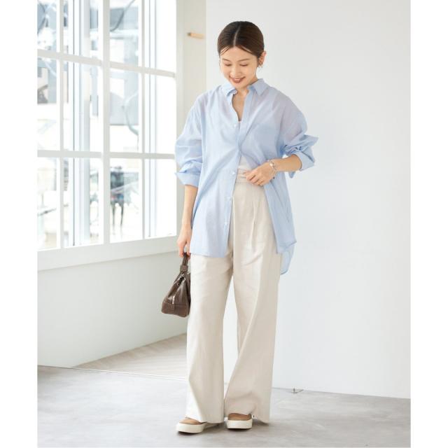 IENA シャツ 追加》リネン混 襟付きブラウス（シャツ/ブラウス）｜IENA