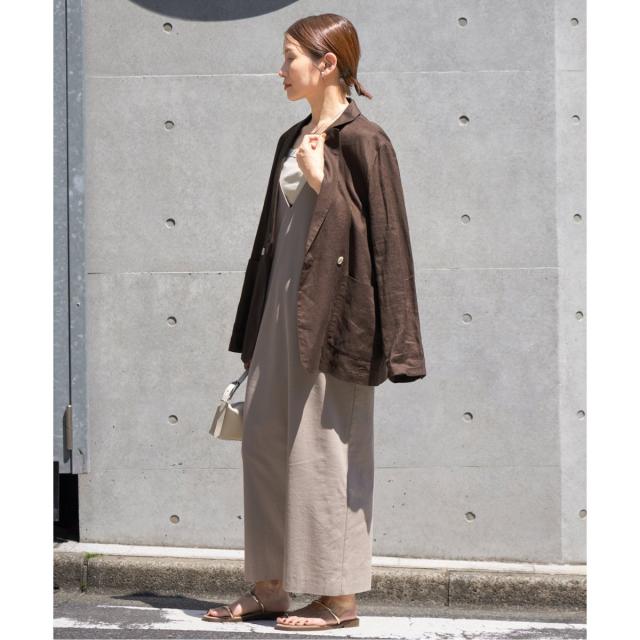 ウォッシャブル ソフトリネン リラックスジャケット ウォッシャブル