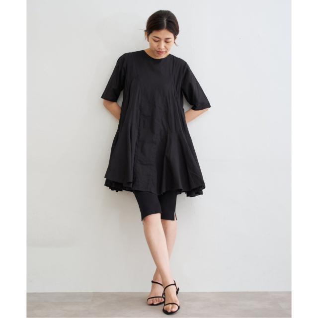 イエナ（IENA）/《追加》AAYUSHI/アユーシ ボリュームフレアハーフスリーブワンピース