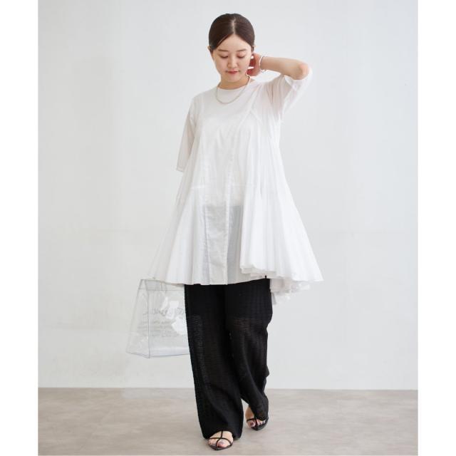 イエナ（IENA）/《追加》AAYUSHI/アユーシ ボリュームフレアハーフスリーブワンピース