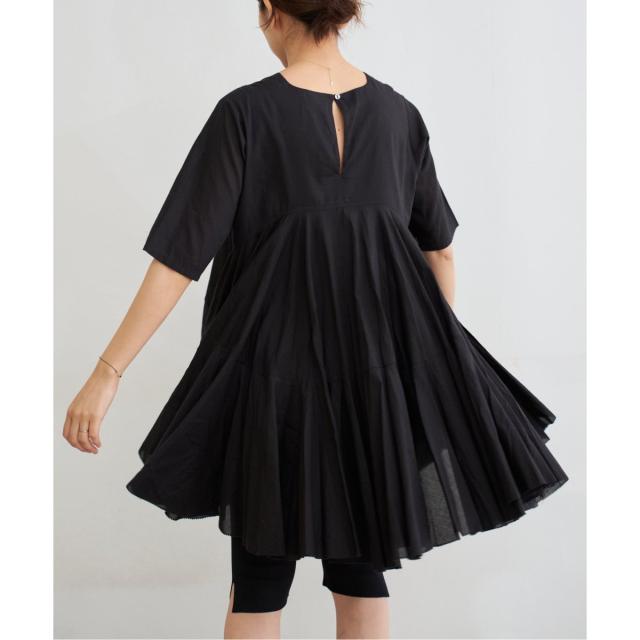 イエナ（IENA）/《追加》AAYUSHI/アユーシ ボリュームフレアハーフスリーブワンピース