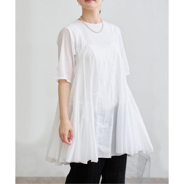 イエナ（IENA）/《追加》AAYUSHI/アユーシ ボリュームフレアハーフスリーブワンピース