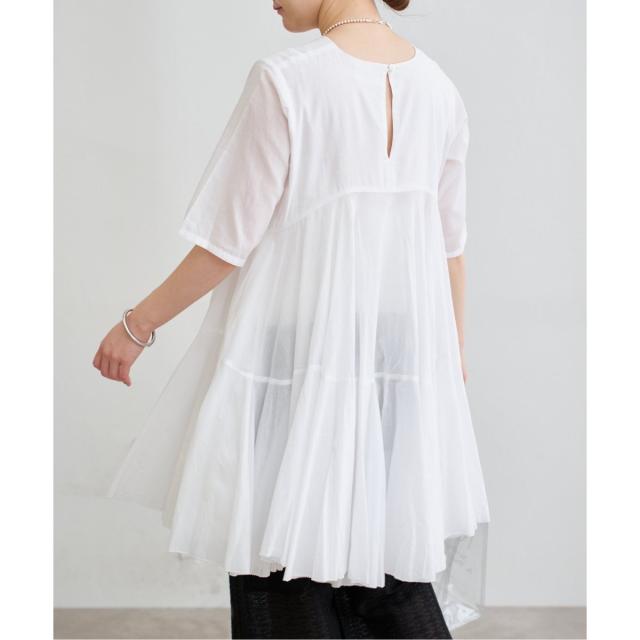 イエナ（IENA）/《追加》AAYUSHI/アユーシ ボリュームフレアハーフスリーブワンピース