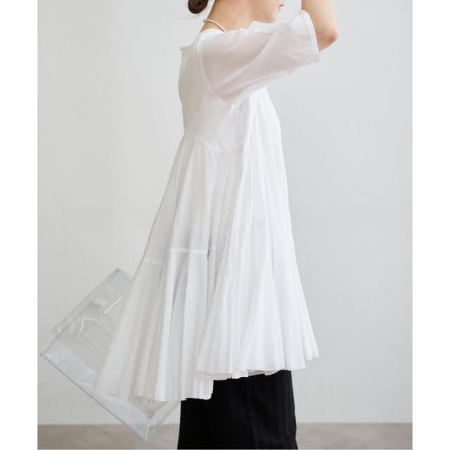 イエナ（IENA）/《追加》AAYUSHI/アユーシ ボリュームフレアハーフスリーブワンピース