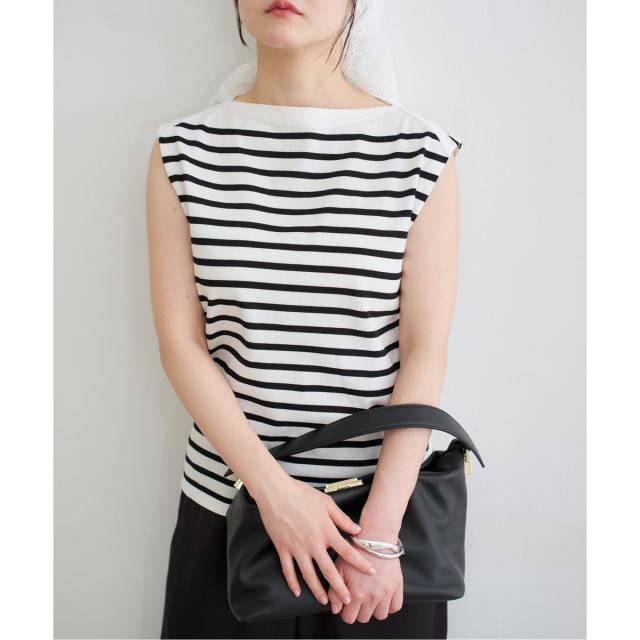 イエナ（IENA）/《追加》SEATTLE 度詰め ボーダー ノースリーブ