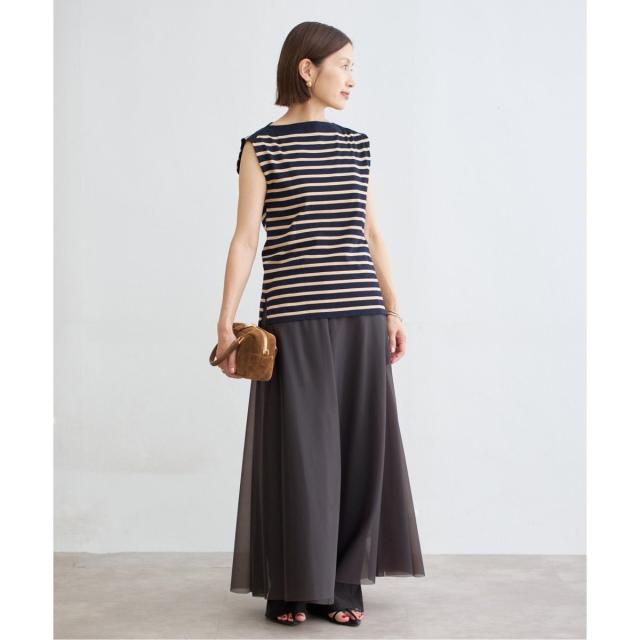 イエナ（IENA）/《追加》SEATTLE 度詰め ボーダー ノースリーブ