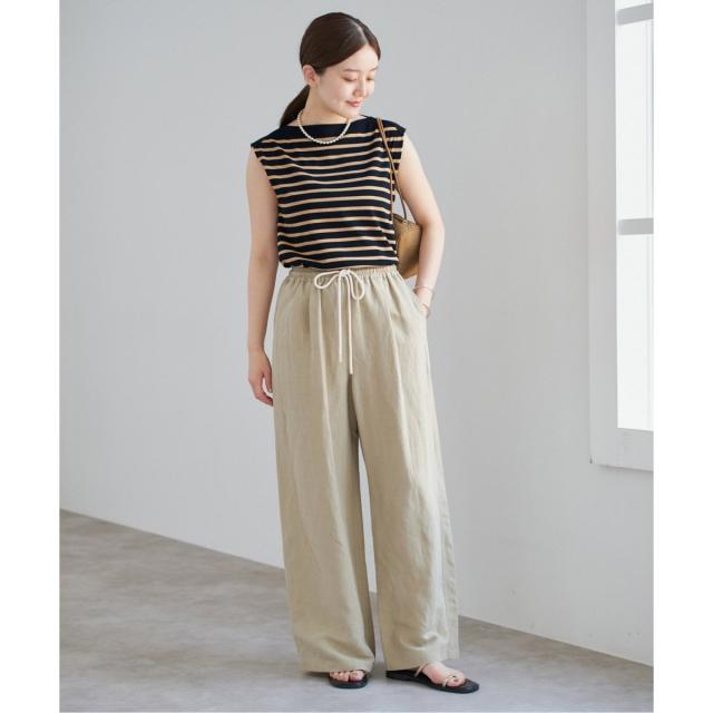 イエナ（IENA）/《追加》SEATTLE 度詰め ボーダー ノースリーブ