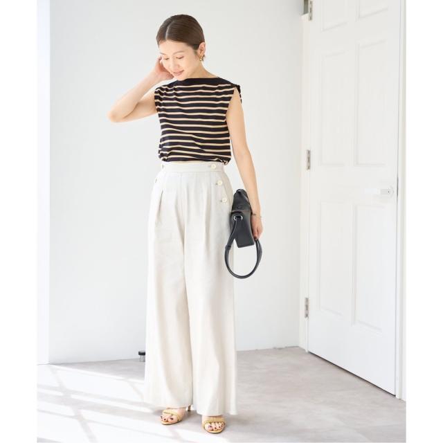 イエナ（IENA）/《追加》SEATTLE 度詰め ボーダー ノースリーブ