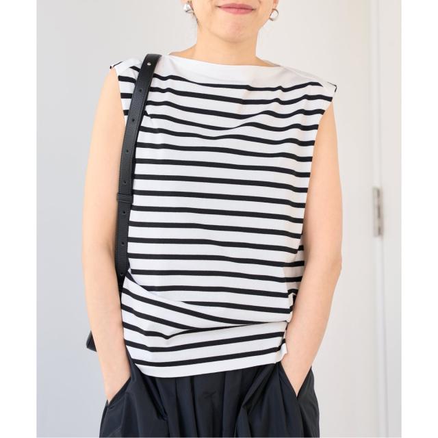 イエナ（IENA）/《追加》SEATTLE 度詰め ボーダー ノースリーブ