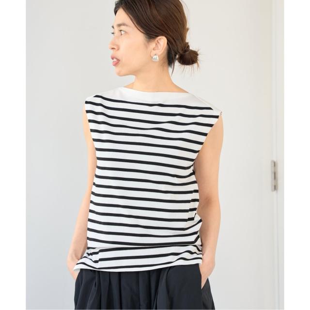 イエナ（IENA）/《追加》SEATTLE 度詰め ボーダー ノースリーブ