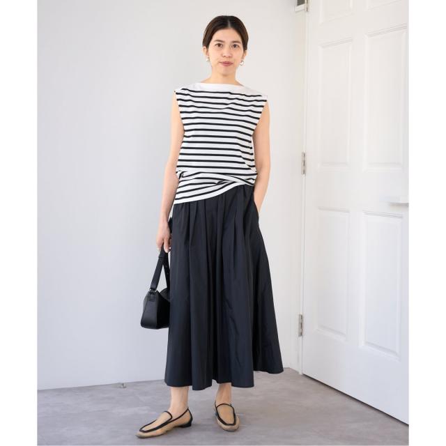 イエナ（IENA）/《追加》SEATTLE 度詰め ボーダー ノースリーブ