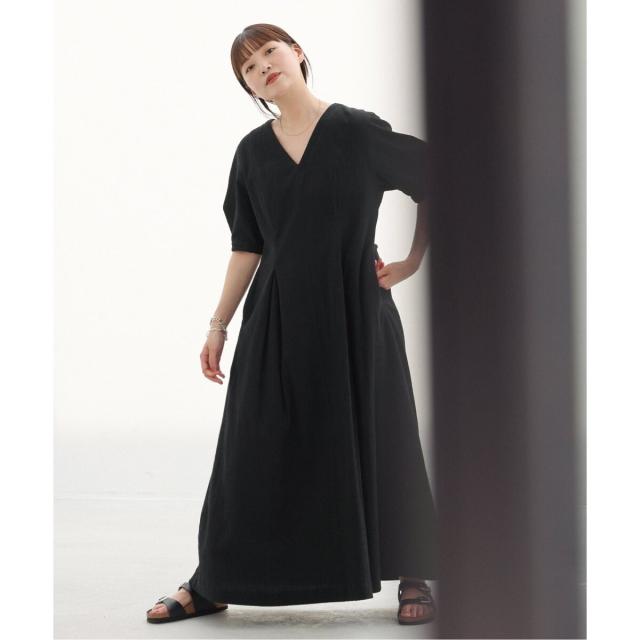 IENA B. サッカーVネックワンピース 追加》B. サッカーVネックワンピース（ワンピース）｜IENA