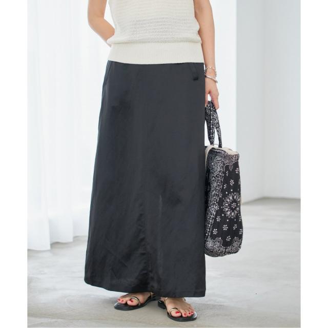 イエナ（IENA）/L/VISバックサテンリーンスカート