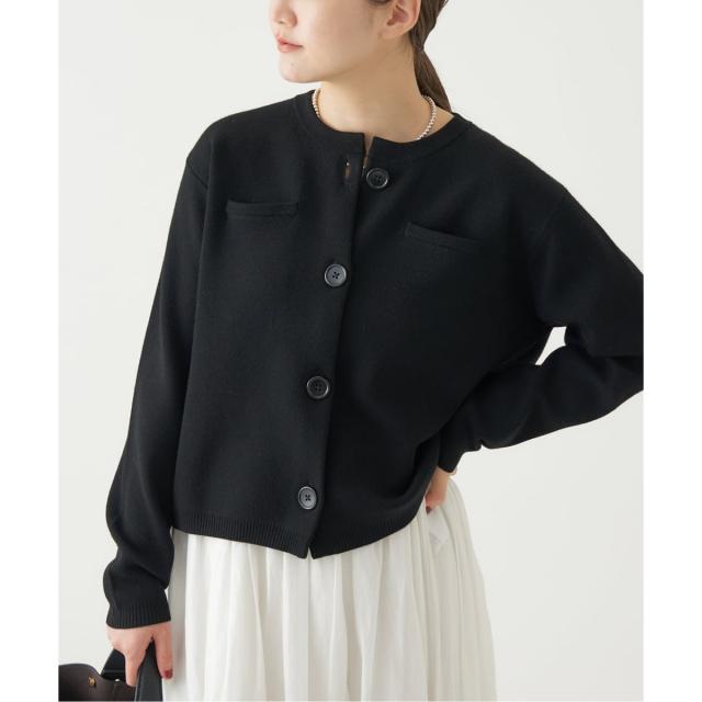 IENA スーパーファインスムースショートカーディガン イエナ