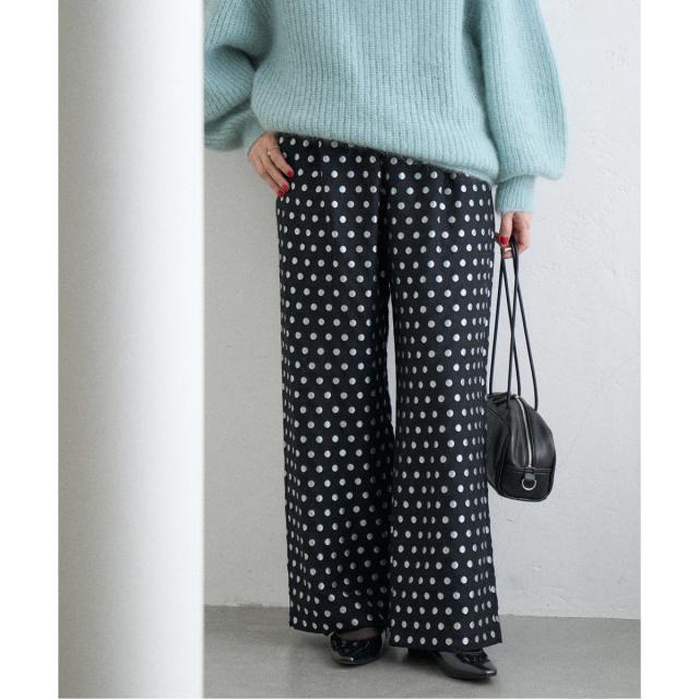 イエナ（IENA）/《WEB限定/追加》ドットジャガードイージーパンツ