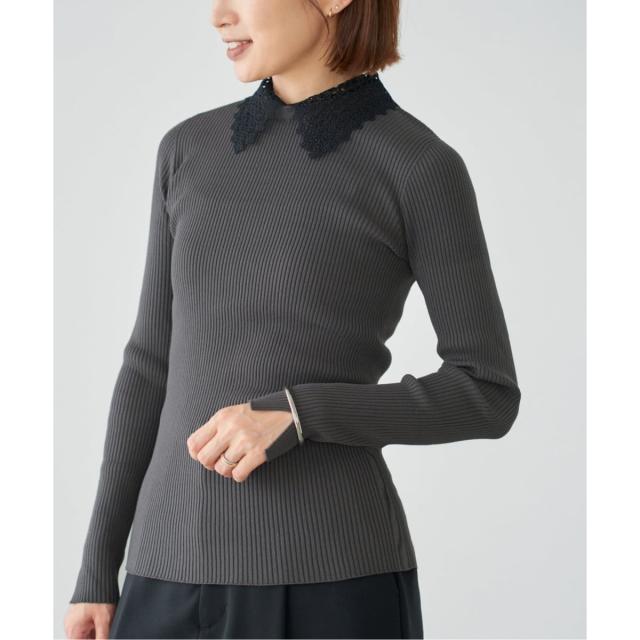 イエナ（IENA）/レース襟 RIBホールガーメントプルオーバーの通販はau