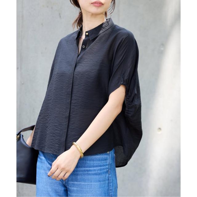 イエナ（IENA）/《追加》リネン混 襟付きブラウス