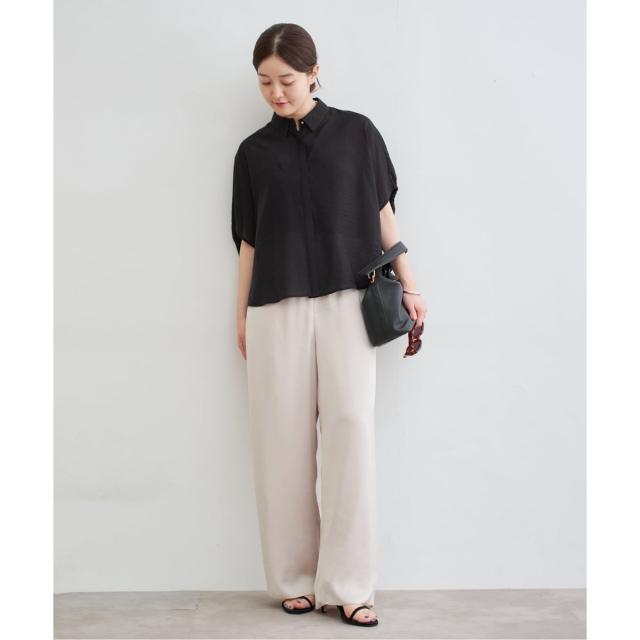イエナ（IENA）/《追加》リネン混 襟付きブラウス