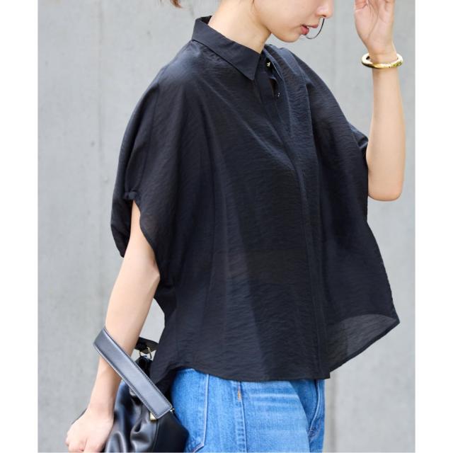 イエナ（IENA）/《追加》リネン混 襟付きブラウス