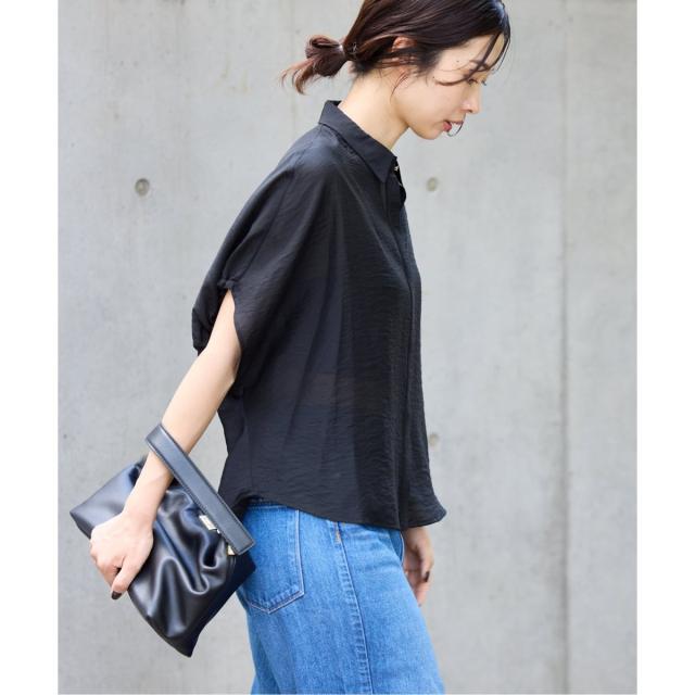 イエナ（IENA）/《追加》リネン混 襟付きブラウス