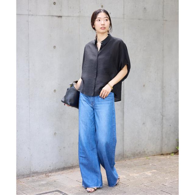 イエナ（IENA）/《追加》リネン混 襟付きブラウス