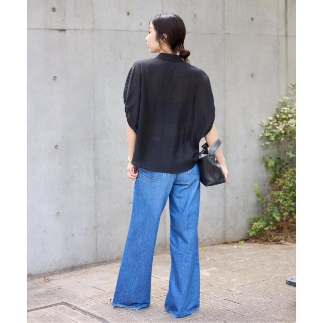 イエナ（IENA）/《追加》リネン混 襟付きブラウス