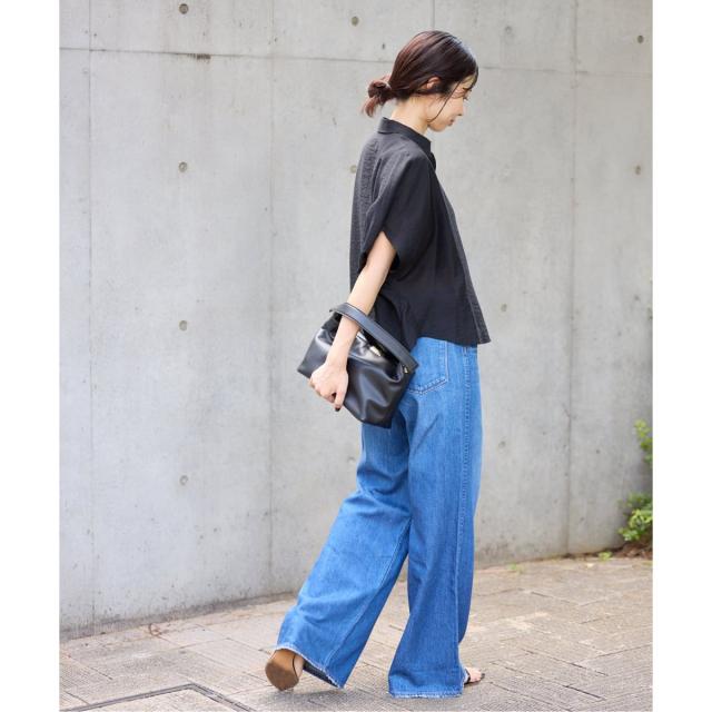 イエナ（IENA）/《追加》リネン混 襟付きブラウス