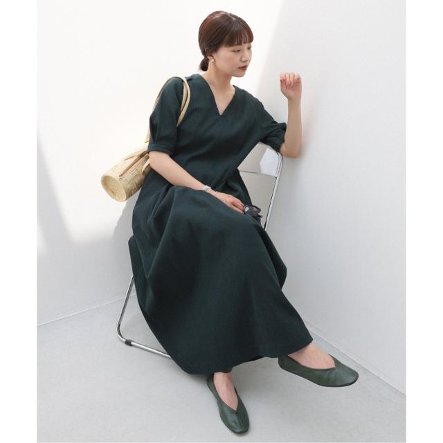 イエナ（IENA）/《追加》B． サッカーVネックワンピース