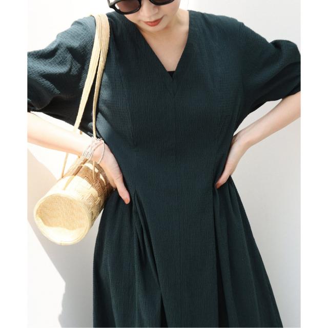 イエナ（IENA）/《追加》B． サッカーVネックワンピース