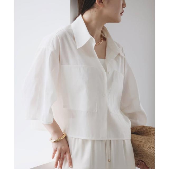 IENA リネンミックスクロップドシャツ IENA｜リネンミックスクロップドシャツ | Rakuten Fashion(楽天
