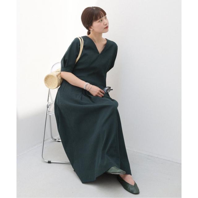 イエナ（IENA）/《WEB限定/追加2》B． サッカーVネックワンピースの