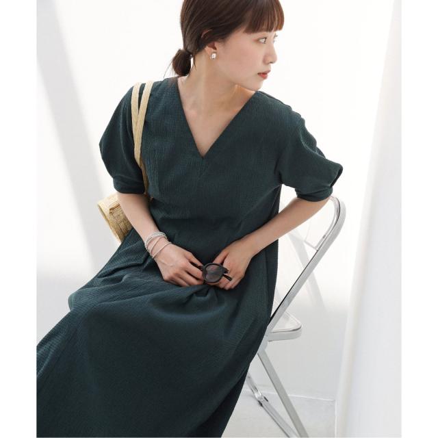 IENA B. サッカーVネックワンピース 追加》B. サッカーVネックワンピース（ワンピース）｜IENA（イエナ）の