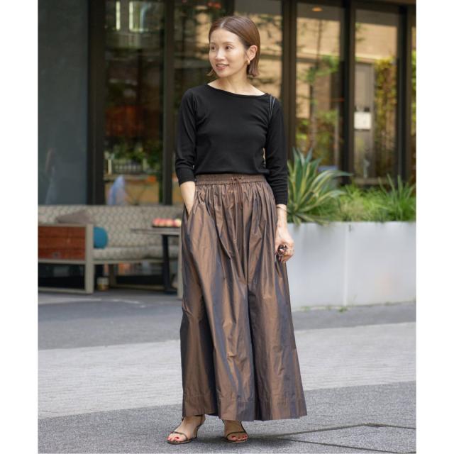 イエナ（IENA）/《追加》ATON/エイトン 別注 SUVIN FRAISE ボートネック Tシャツ