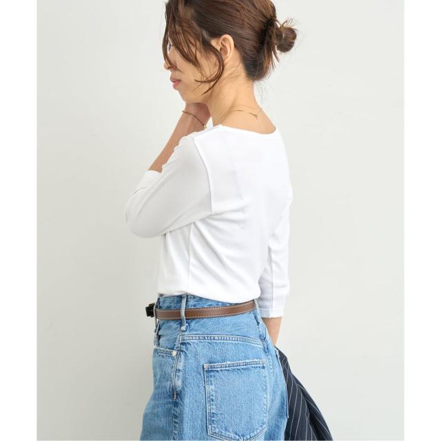 イエナ（IENA）/《追加》ATON/エイトン 別注 SUVIN FRAISE ボートネック Tシャツ