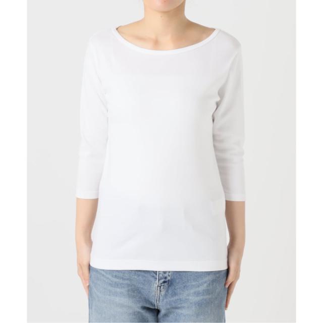 イエナ（IENA）/《追加》ATON/エイトン 別注 SUVIN FRAISE ボートネック Tシャツ