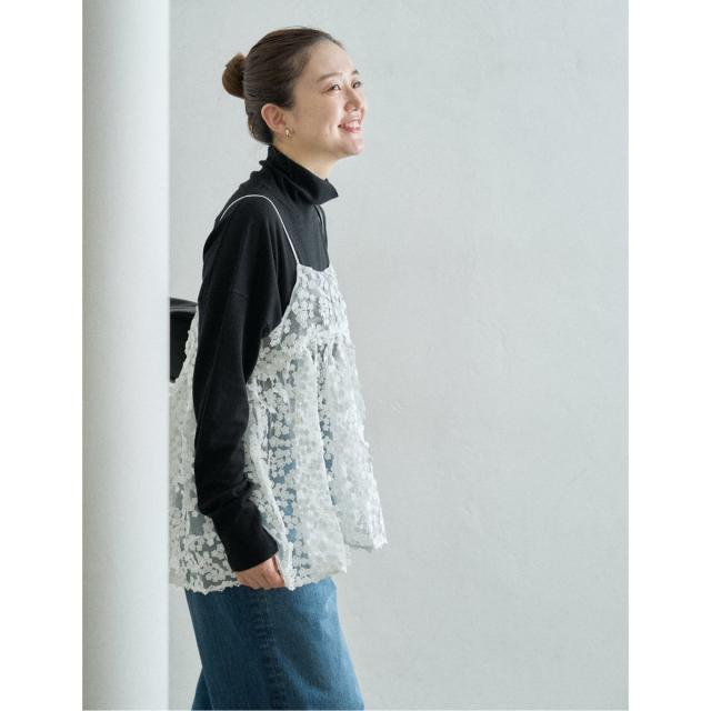 イエナ（IENA）/《WEB限定/追加2》フラワーエンブロイダリー キャミソール