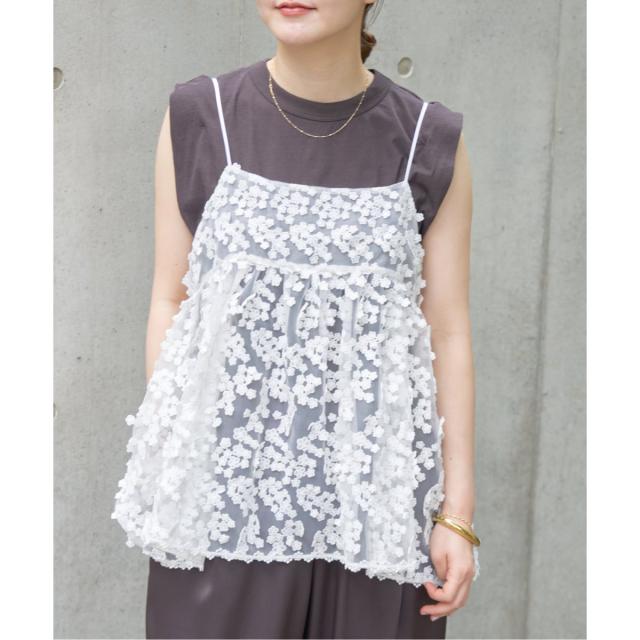 イエナ（IENA）/《WEB限定/追加2》フラワーエンブロイダリー キャミソール