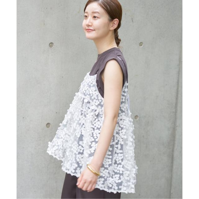 【新品未使用、25ss】IENA（イエナ）フラワーエンブロイダリー キャミソール 追加》フラワーエンブロイダリー キャミソール（キャミソール）｜IENA