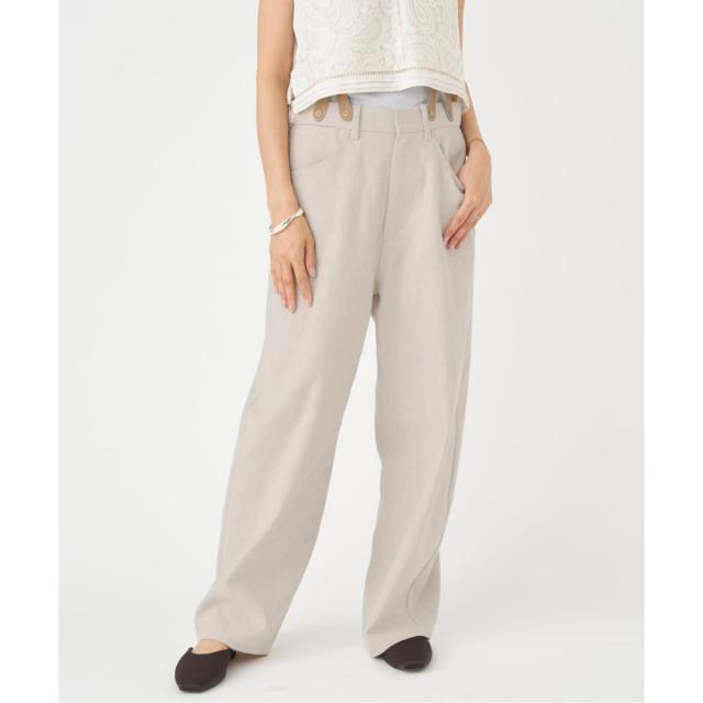 イエナ（IENA）/リネンコンサスペンダーワーカーズスラックスの通販は