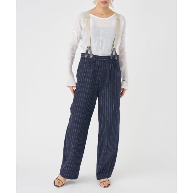 イエナ（IENA）/リネンコンサスペンダーワーカーズスラックスの通販は