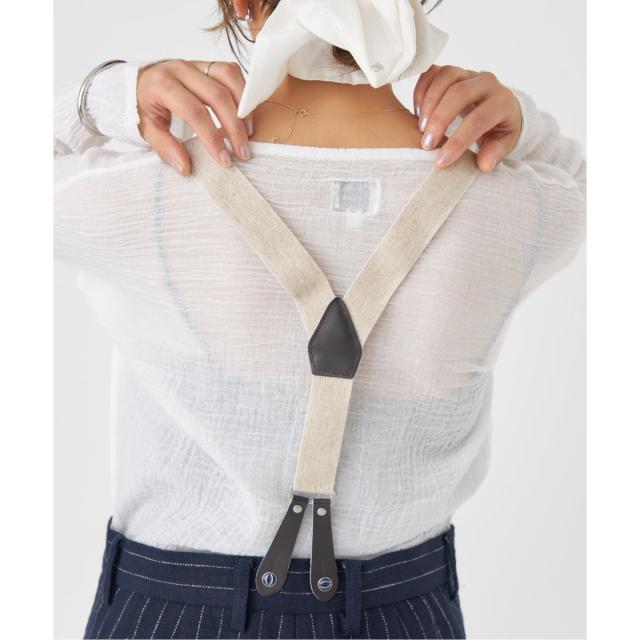 イエナ（IENA）/リネンコンサスペンダーワーカーズスラックスの通販は