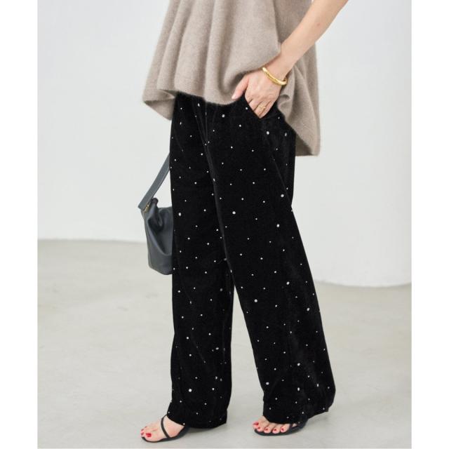 イエナ（IENA）/COUTURE D’ADAM/クチュールドアダム Glitter PT ベロアイージーパンツ 221