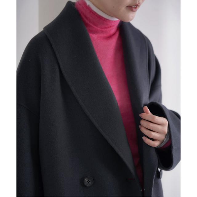 スローブイエナ SUPER100 カシミヤ混 ショールカラーコート Lサイズ