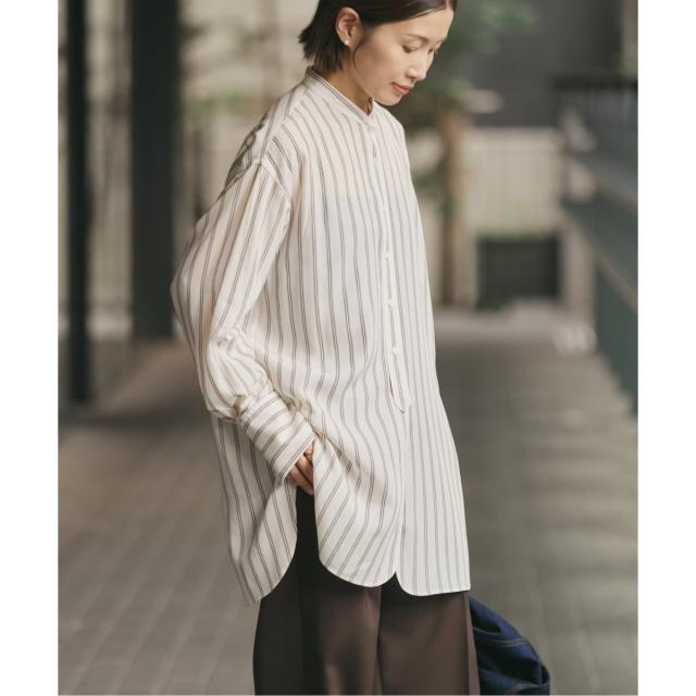 イエナ（IENA）/リヨセルストライプバンドカラーシャツの通販はau PAY