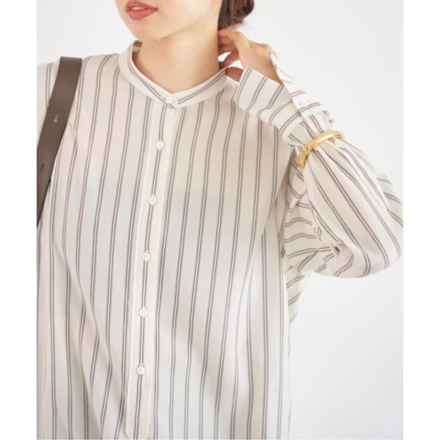 イエナ（IENA）/リヨセルストライプバンドカラーシャツの通販はau PAY