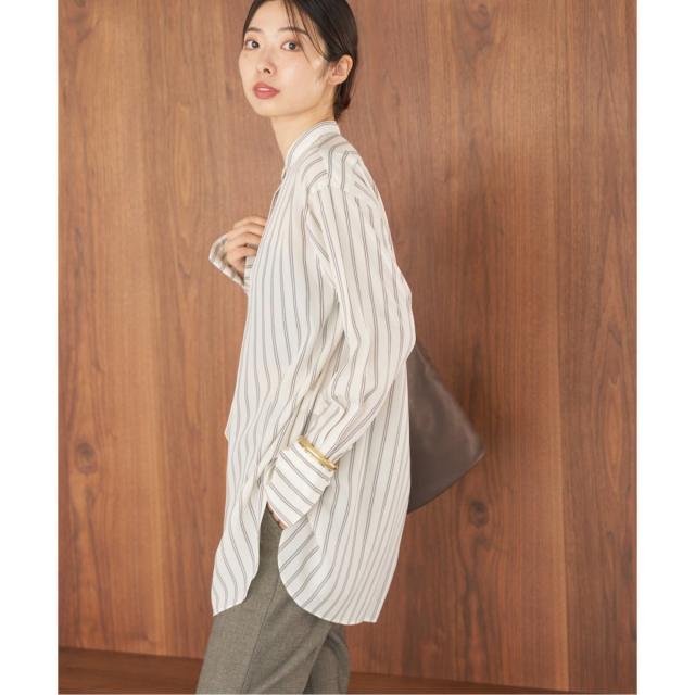 イエナ（IENA）/リヨセルストライプバンドカラーシャツの通販はau PAY