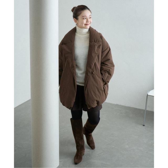 まとめ販売 IENA ARTIROSA 撥水テイラーコクーンダウン ブラウン 34