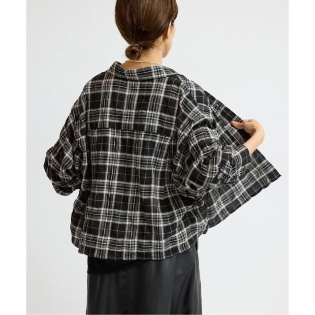 イエナ（IENA）/《予約》シャーリングチェックショートシャツ