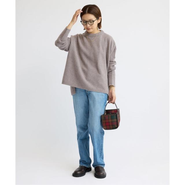 イエナ（IENA）/《WEB限定/追加》ウールカシミヤ 脇スリットクルーネックプルオーバー